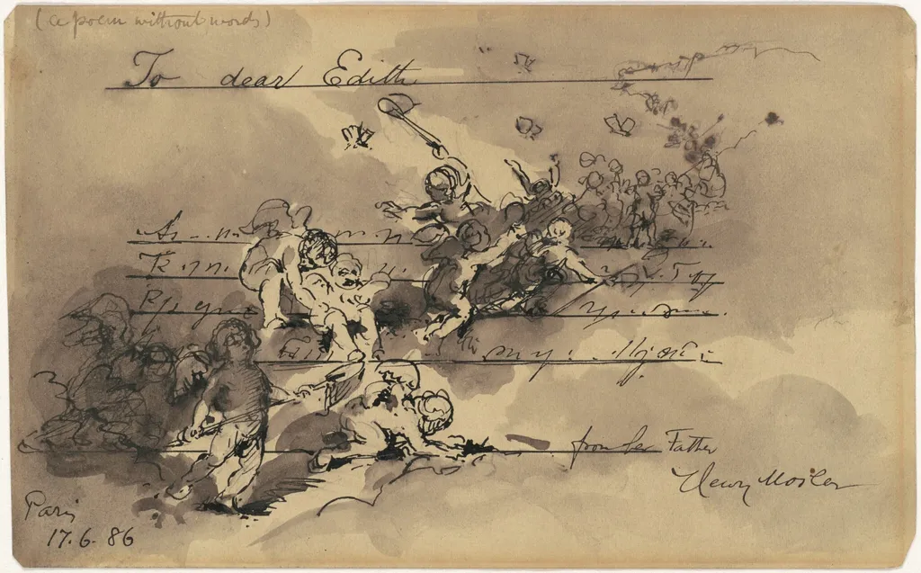 A Poem without Words, by Henry Mosler, ink, 1886