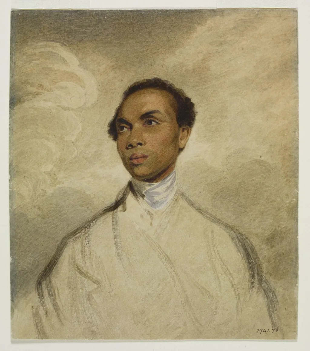 Portrait of Francis Barber, by Henry RA Edridge, watercolor, 1785
