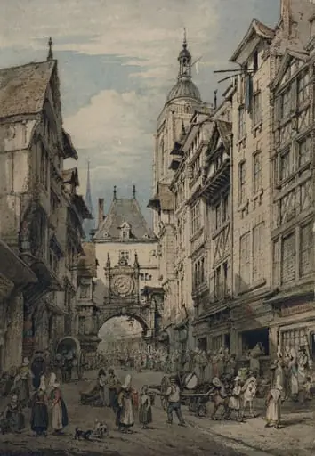 Rue de la Grosse Horloge, by Henry RA Edridge