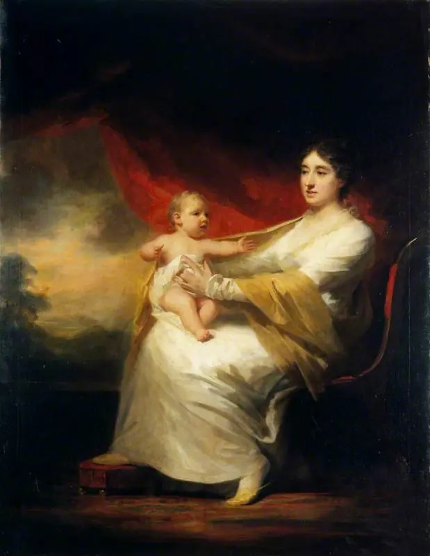 Charlotte Hall, Lady Hume Campbell of Marchmont, and her son, Sir Hugh Hume Campbell, 7th Bart of Marchmont (1812 - 1894), by Henry Raeburn