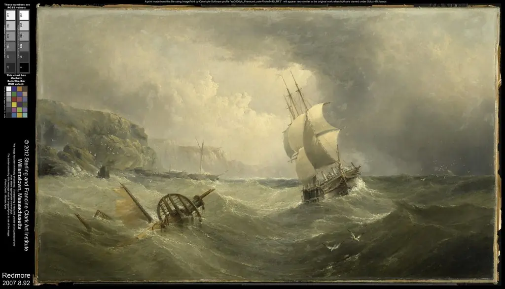 Shipping Off the Coast in a Stormy Sea, by Henry Redmore