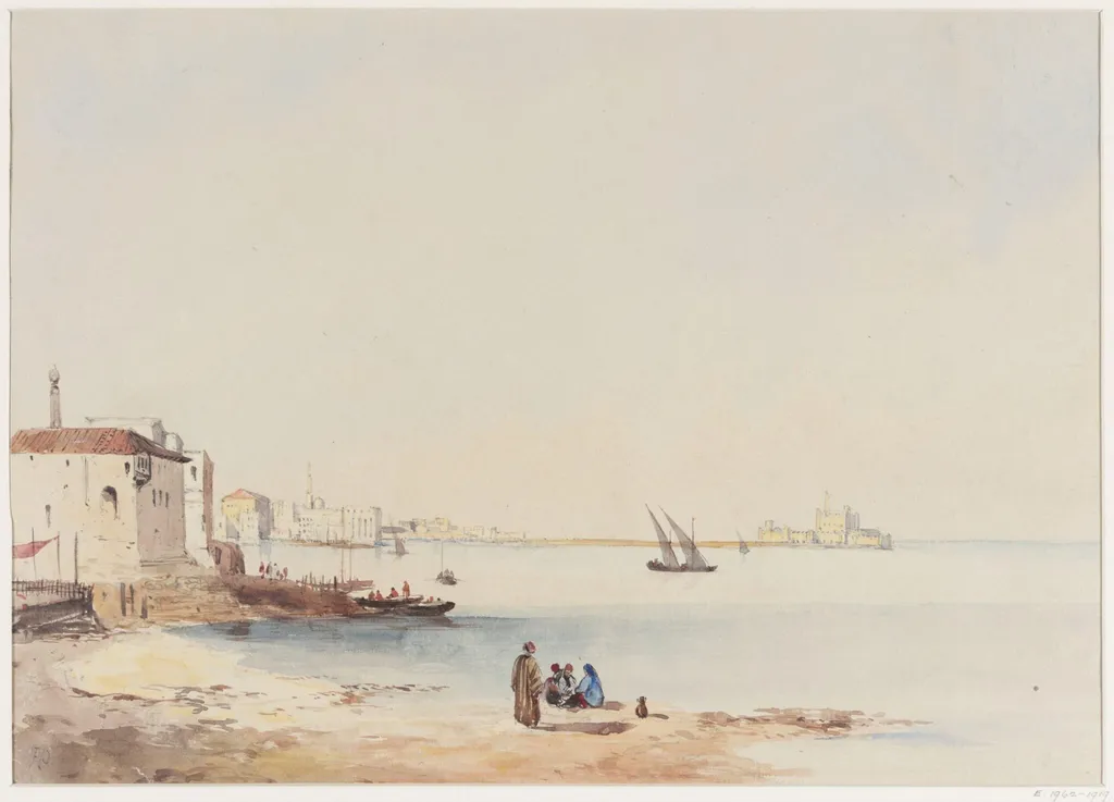 An oriental port, by Henry RI Pilleau, 1815