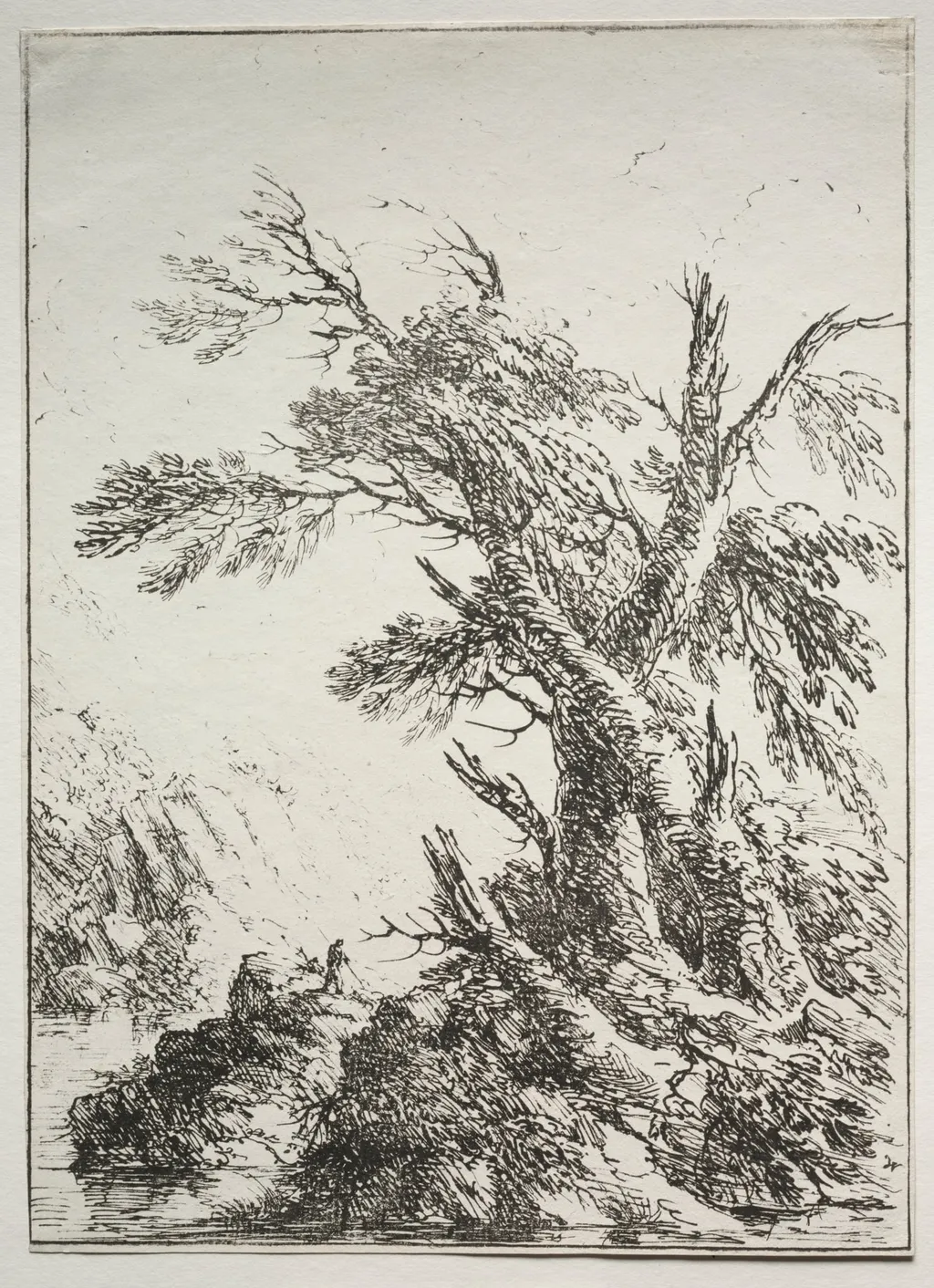 Specimens of Polyautography: Along the Bank of a River, by Henry Richard Warwick, 1826