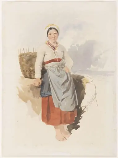 A Scottish Fisher Girl, by henry riviere