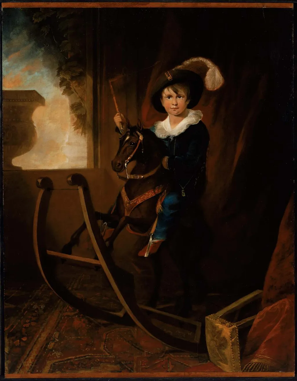 Boy on a Hobby Horse, by Henry Sargent, oil, 1815