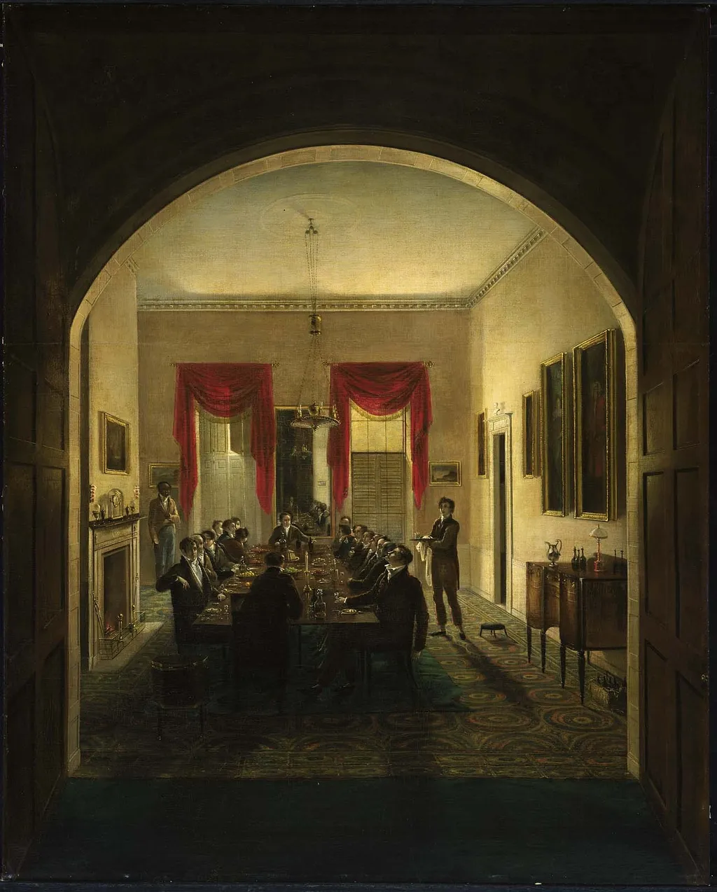 The Dinner Party, by Henry Sargent, oil, 1821