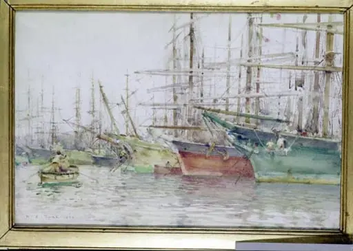 Genoa Harbour, by Henry Scott Tuke