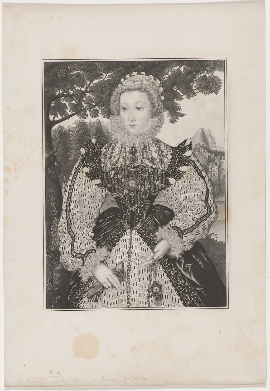 Mary of Guise, by Henry Shaw, ink, 1836
