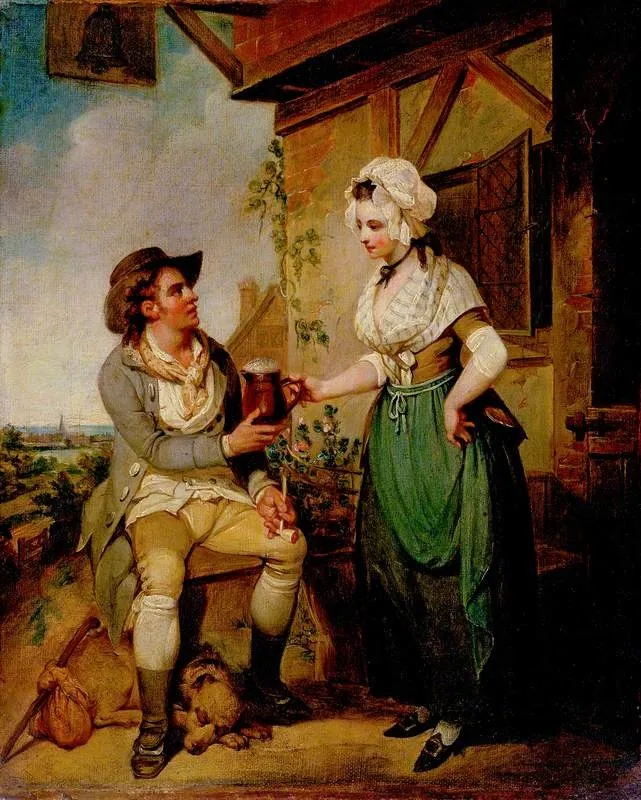 At the Inn Door, by Henry Singleton, oil, 1812