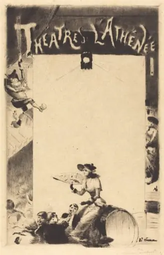 Program for "Théatres l'Athénée", by Henry Somm