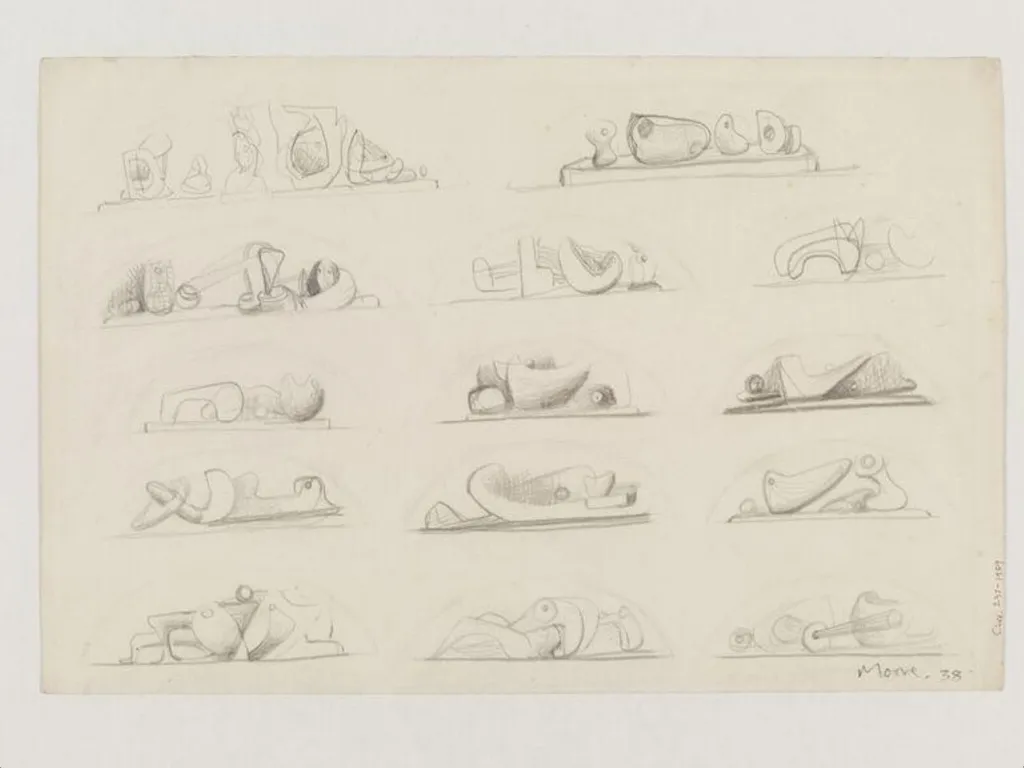 Ideas for Reclining Figures, by Henry Spencer Moore, 1938