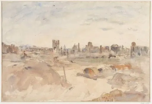 View of Ypres after bombardment, by Henry Tonks