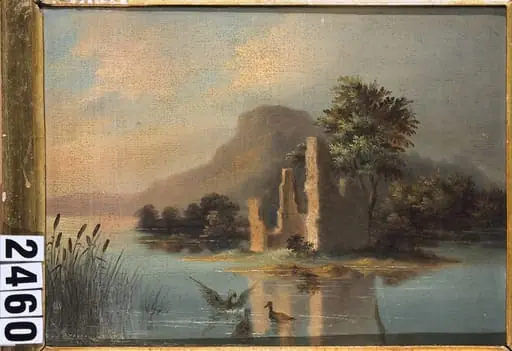 Peisaj cu ruine și apă, by Henry Trenk