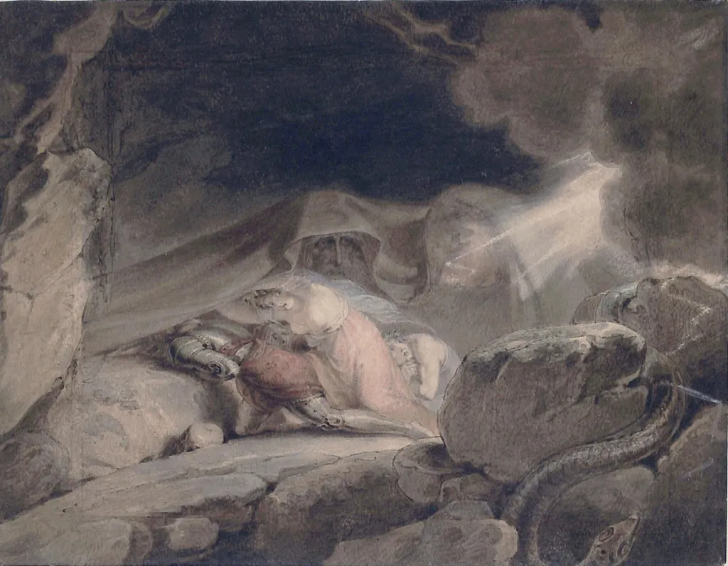 An allegorical subject, by Henry Tresham, watercolor, 1775