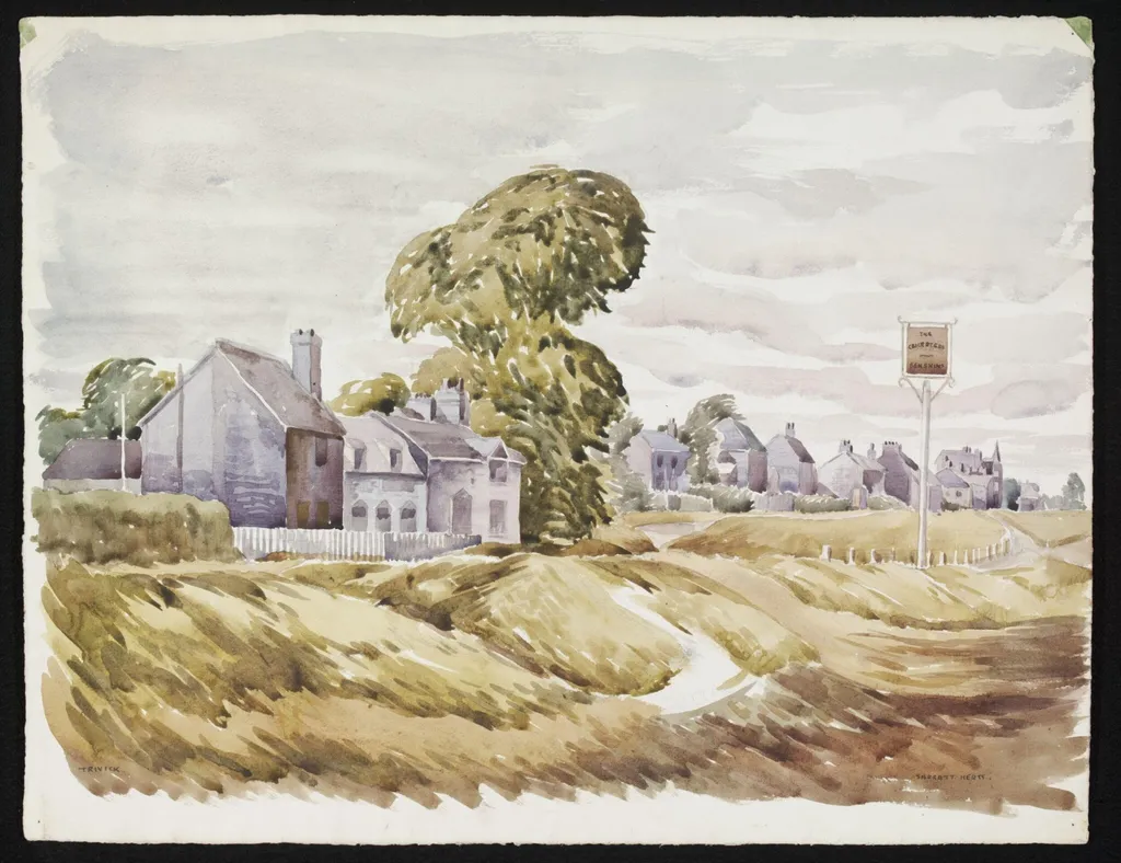 Sarratt, by Henry Trivick, watercolor, 1940