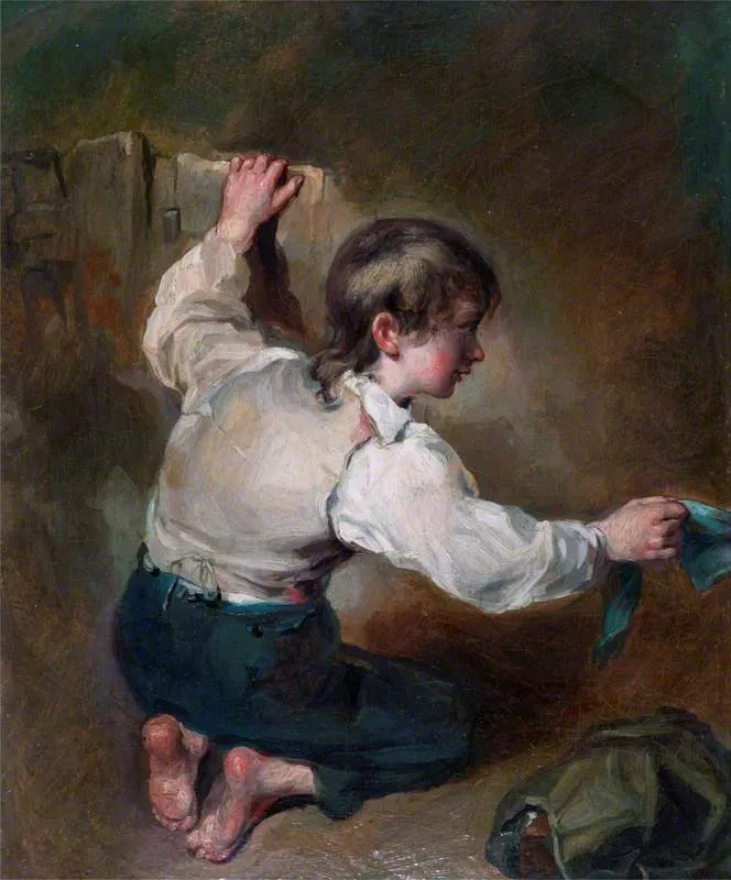 A Kneeling Boy with a Sash, by Henry Walton, unspecified, 1844