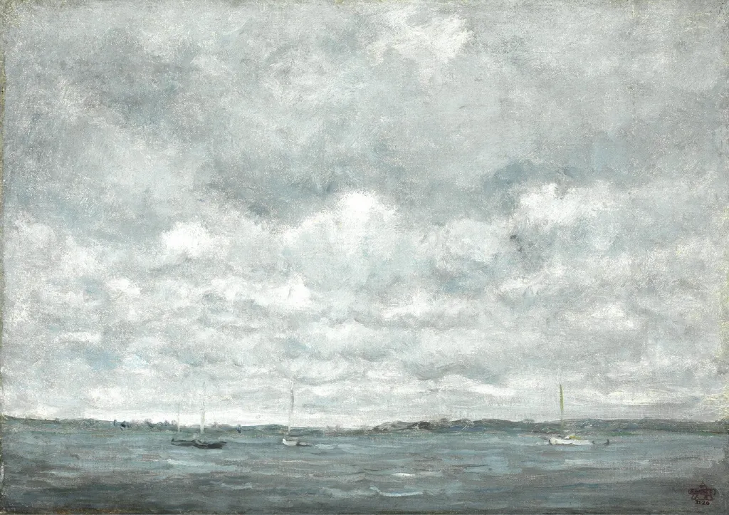 Gray Day, Fishers Island Sound, by Henry Ward Ranger, oil, 1905