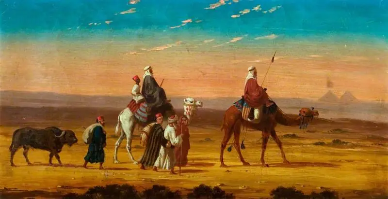 A Caravan in the Desert, by Henry Warren