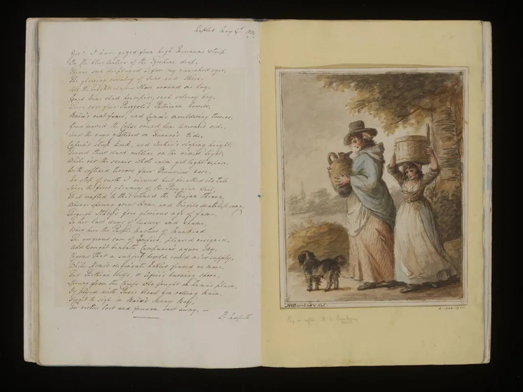 Sutherland Album, by Henry William Bunbury, watercolor, 1806