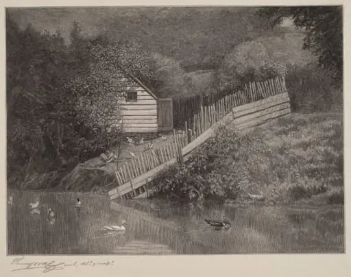 A Duck Pond, by Henry Wolf