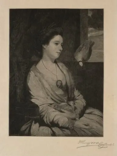 Girl with Doves, by Henry Wolf