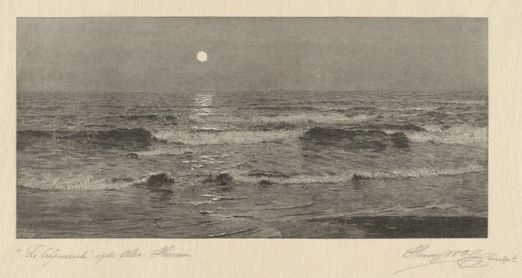 Le Crépuscule, by Henry Wolf, ink, 1891