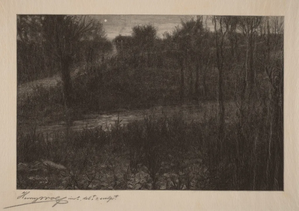 The Evening Star, by Henry Wolf, ink, 1910