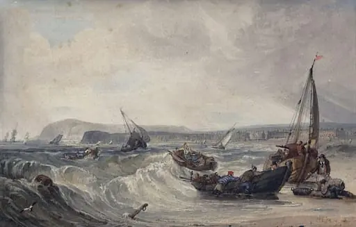Sandown Bay on the Isle of Wight, with Dunnose Point in the distance, by Henry Wyatt