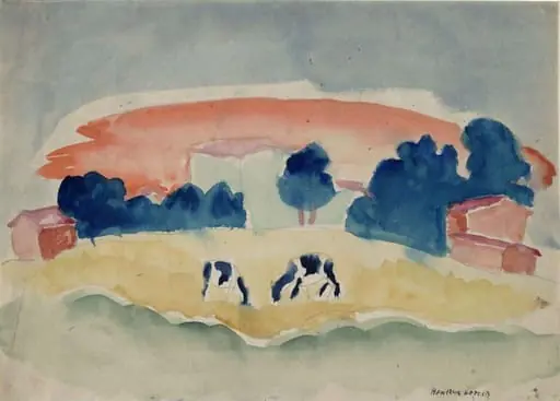 Cows in a Field, by Henryk Gotlib