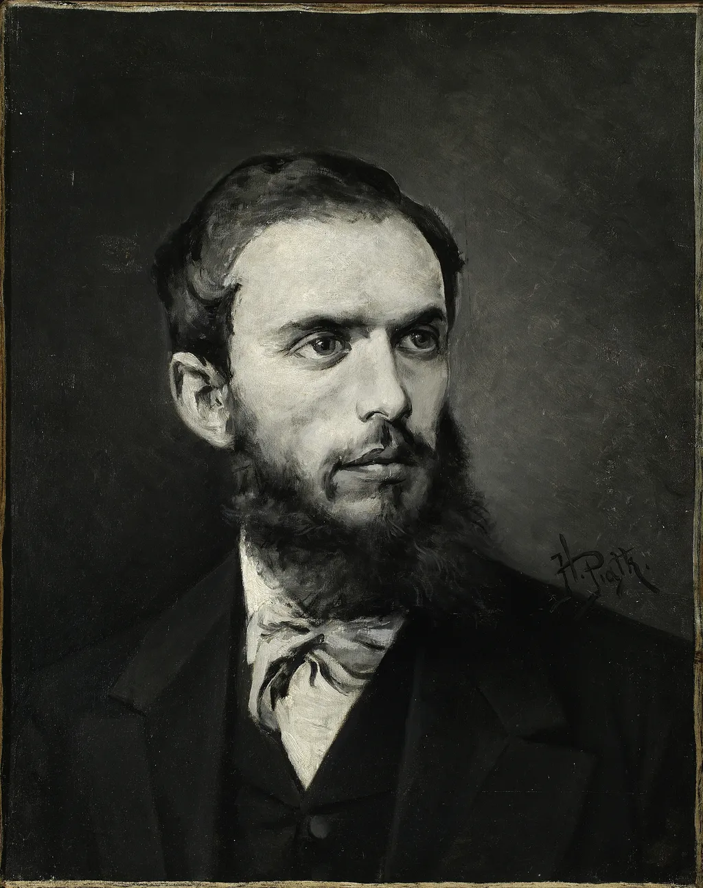 Portrait of Maksymilian Gierymski, by Henryk Piątkowski, oil, 1898