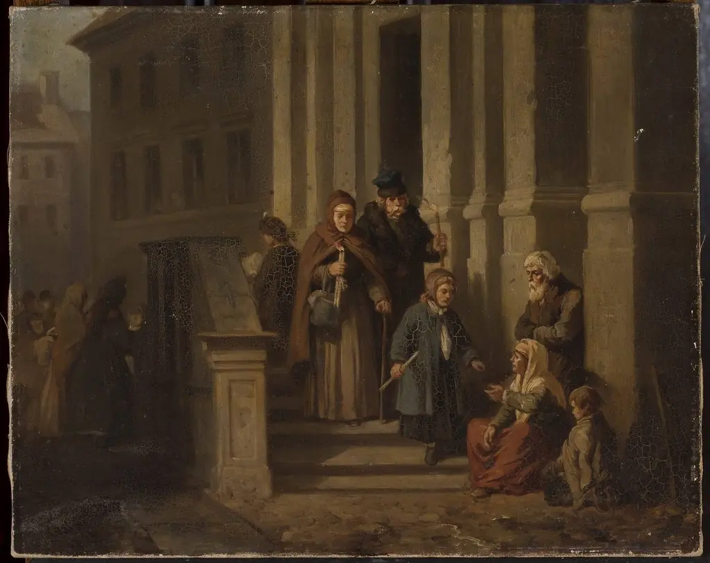 In front of the church, by Henryk Pillati