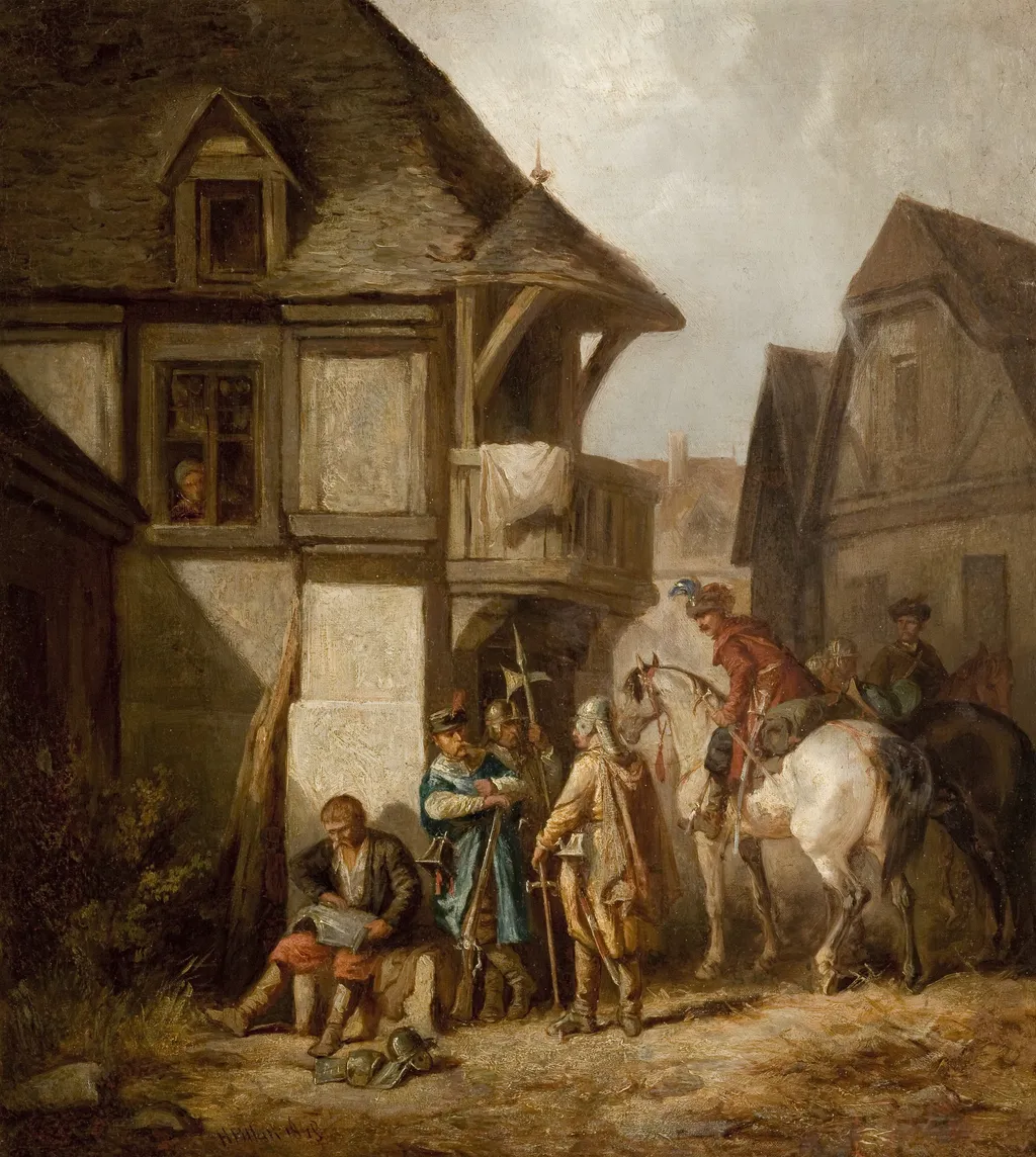 Return of the "Lisowczycy", by Henryk Pillati, oil, 1868