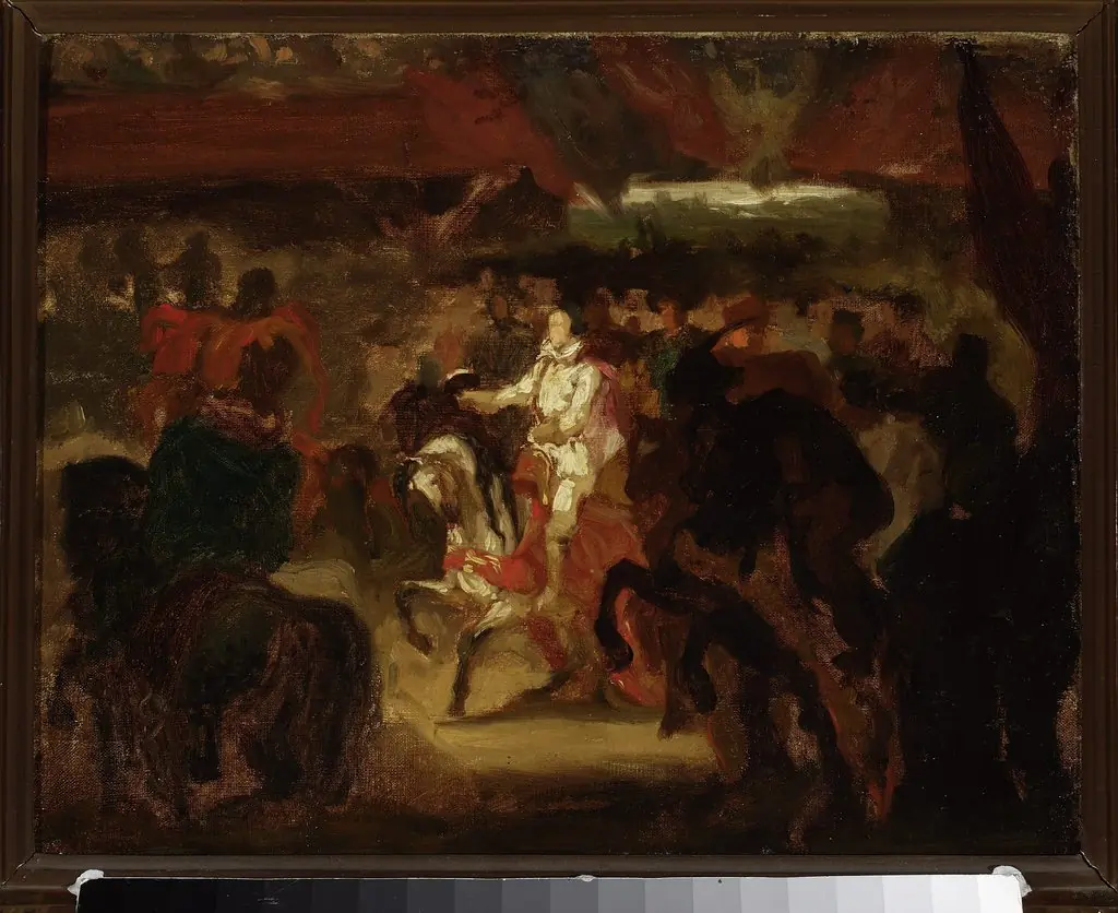 Entry of Henry of Valois to Kraków, sketch, by Henryk Rodakowski