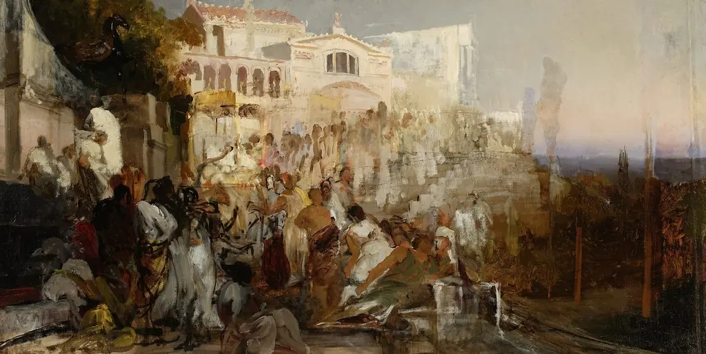 Candlesticks of Christianity, sketch, by Henryk Siemiradzki