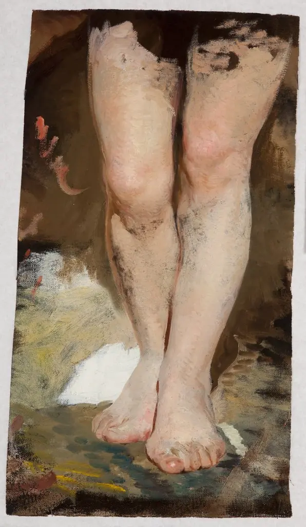 Study of Legs (Phryne) to the Painting "Phryne on the Poseidon's Celebration in Eleusis", by Henryk Siemiradzki