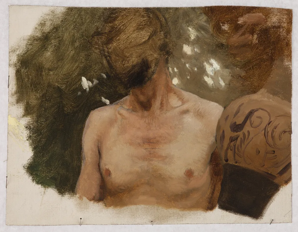 Study of the Bust of a Naked Youth with a Vase – Sketch to the Painting "Vase-Seller", by Henryk Siemiradzki, oil, 1882