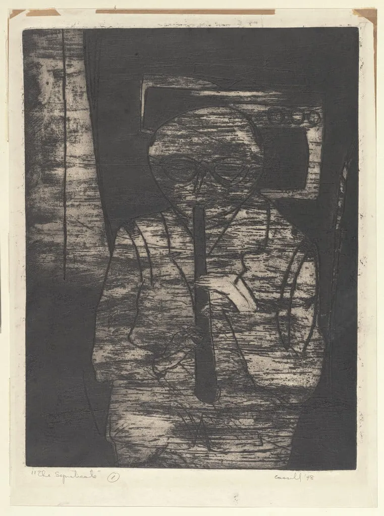 Untitled, by Herbert Carroll Cassill, ink, 1948