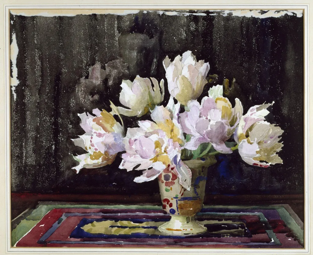 Tulips, by Herbert Davis Richter, watercolor, 1950