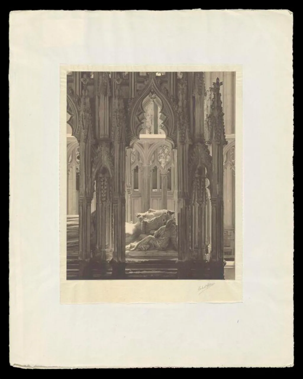 Gloucester Cathedral, the Tomb and Effigy of King Edward II in North Ambulatory, by Herbert Felton, photographic, 1949