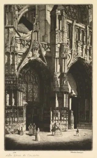 Notre Dame de Caudebec, by Herbert Gordon Warlow