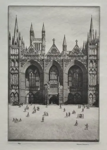 Peterborough Cathedral, by Herbert Gordon Warlow