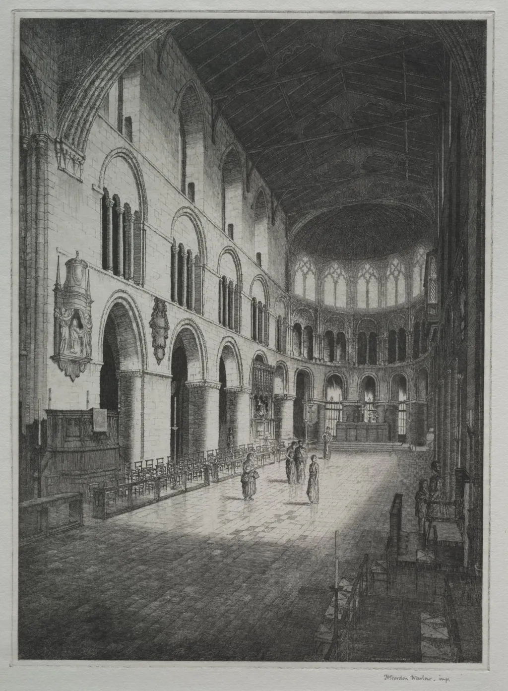 St. Bartholomew's Church, Interior, by Herbert Gordon Warlow, 1923