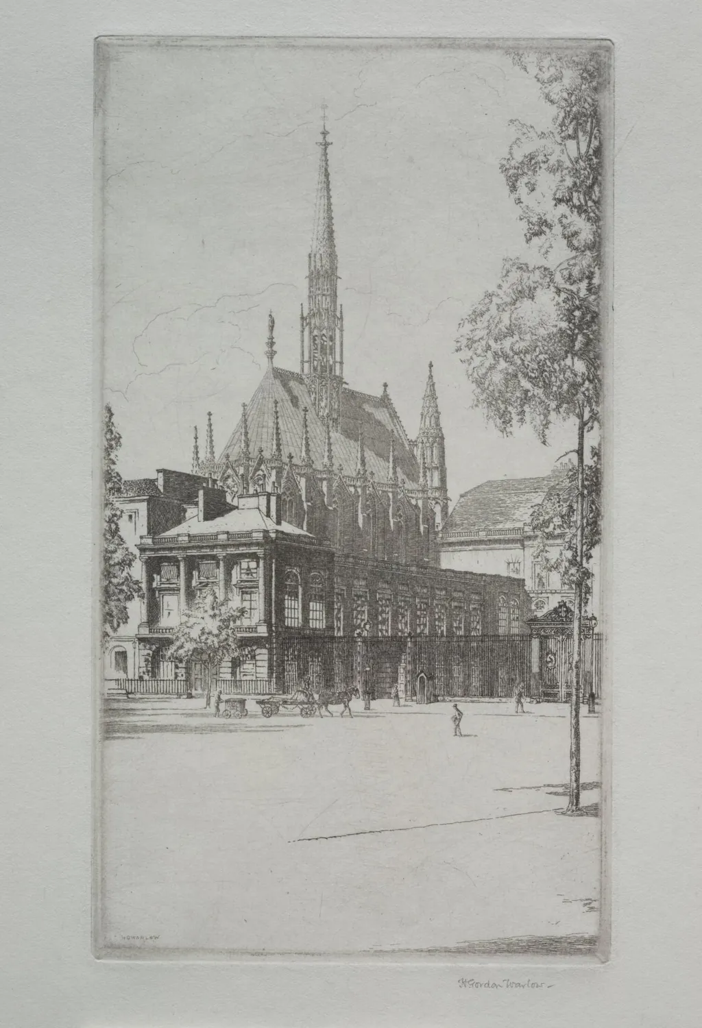 St. Chapelle, Paris, by Herbert Gordon Warlow, 1923