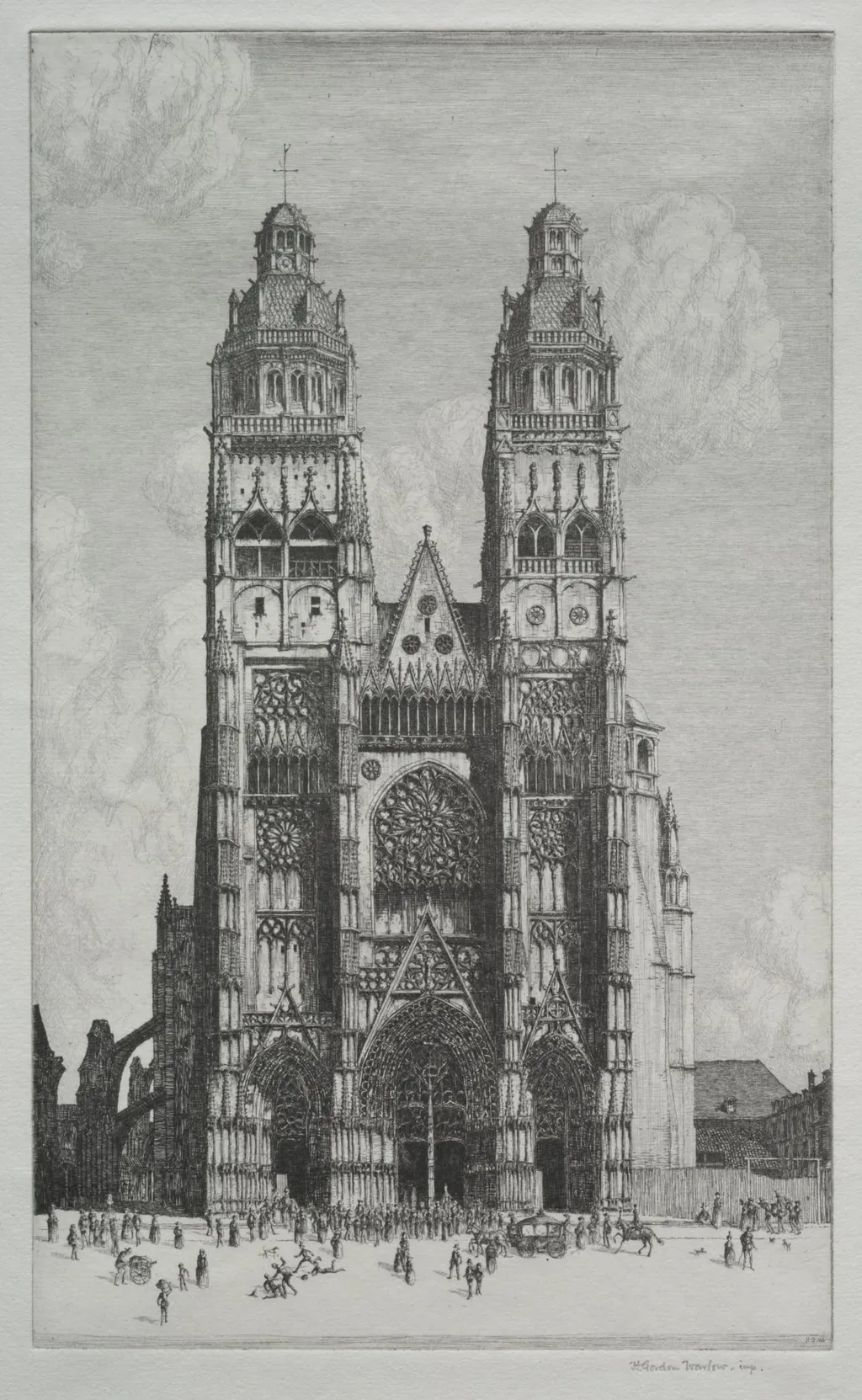 St. Gatiens, Tours, by Herbert Gordon Warlow, 1923