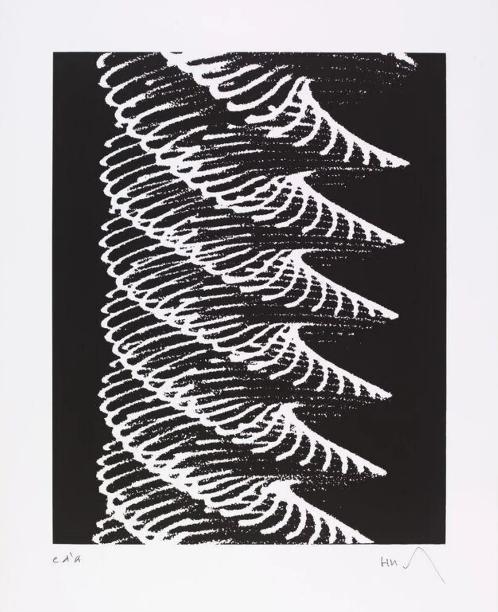 Analog-Grafik P1 (Pendular Oscillogram), by Herbert W. Franke, 1970