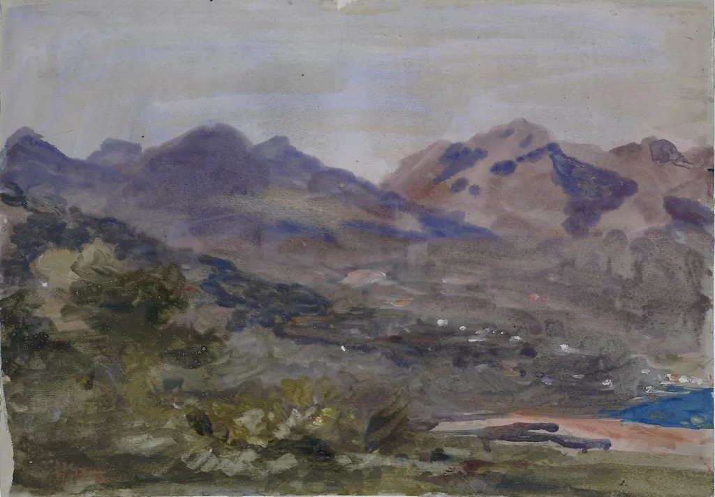 Above Mentone, by Hercules Brabazon Brabazon, watercolor, 1844