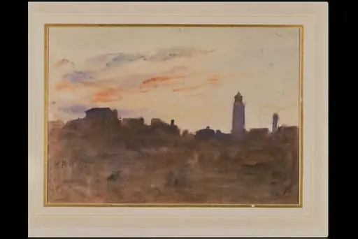 At Sunrise: view from the artist's window in Morpeth Terrace, by Hercules Brabazon Brabazon