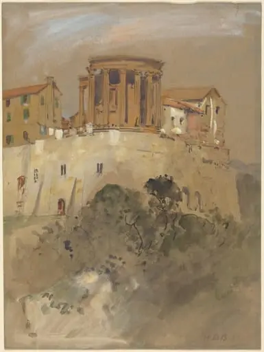 Temple of Vesta at Tivoli, by Hercules Brabazon Brabazon