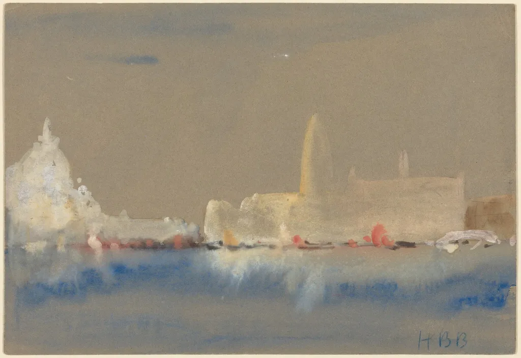 The Salute and the Palazzo Ducale from the Bacino di San Marco, by Hercules Brabazon Brabazon, gouache, 1864