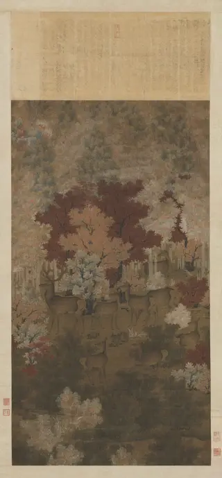 Herd of Deer in a Maple Grove